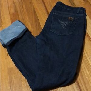 Joes jeans denim size 28 signature leather trim
